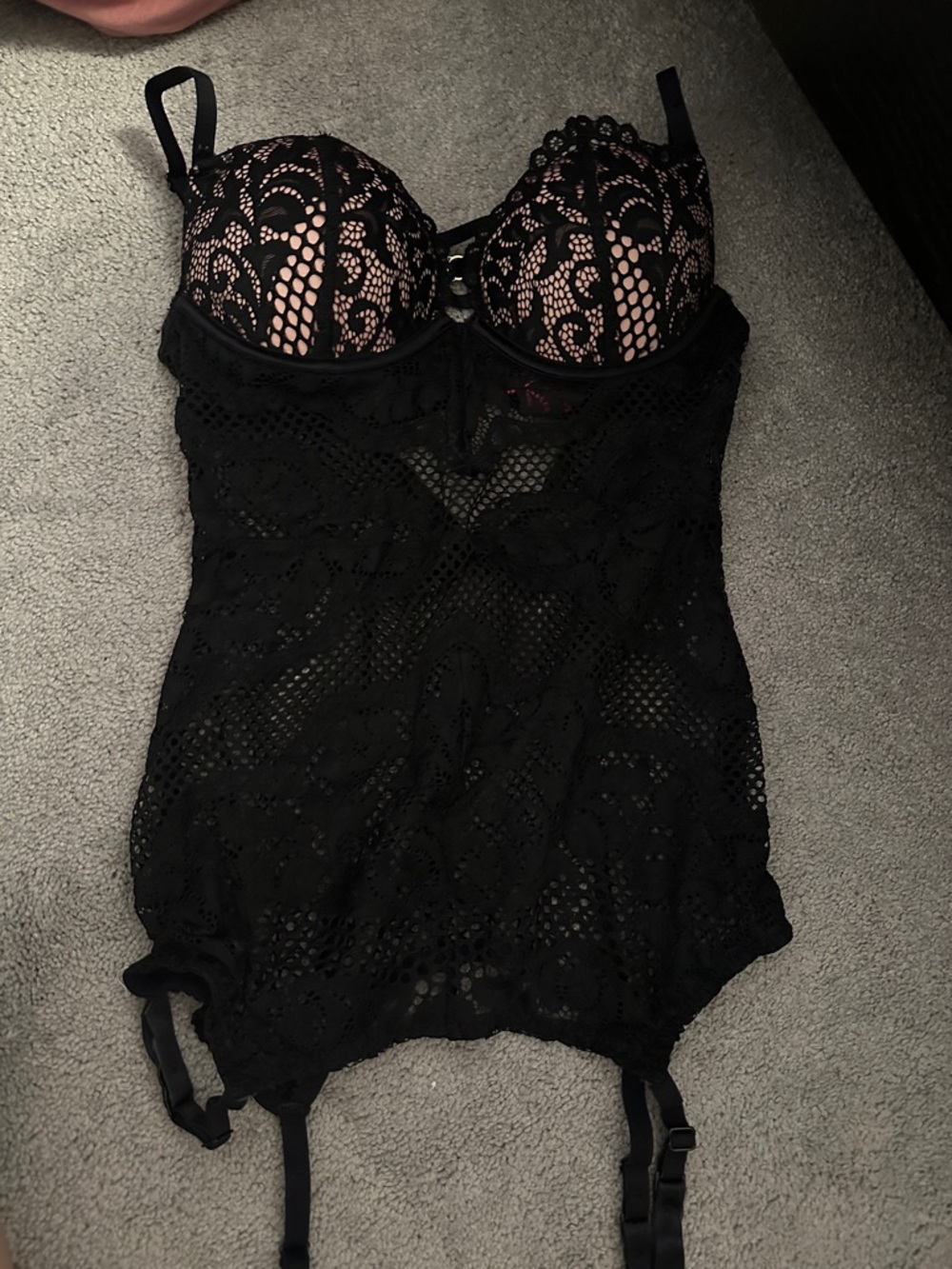 La Senza XS Black Lace Bustier
